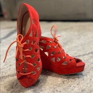Topshop burnt orange sandals